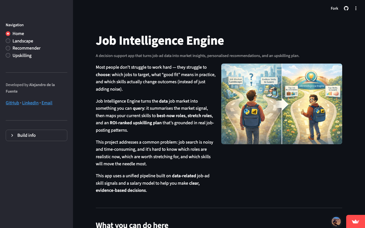 Screenshot of Job Intelligence Engine
